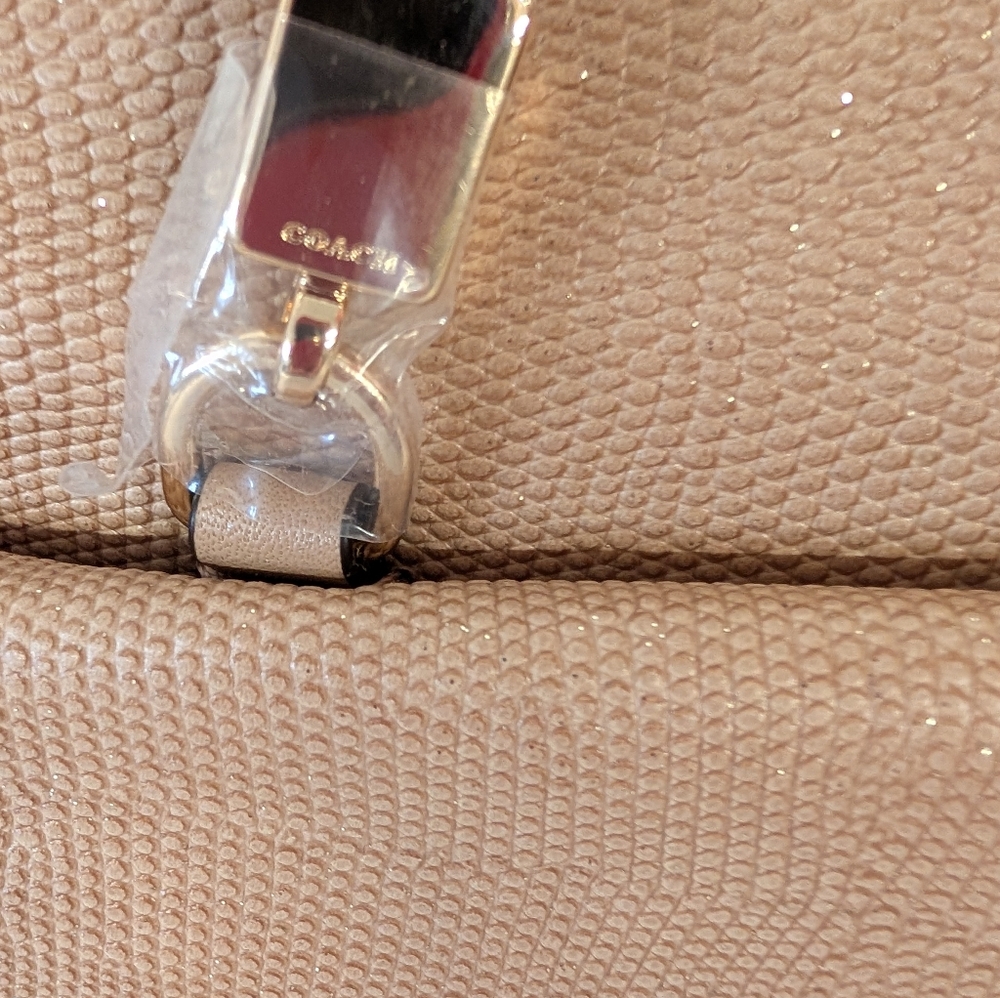 Coach Beige Madison Scatchel Gold Sparkles Leather NWT - Picture 5 of 9